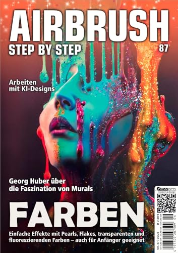 Airbrush Step by Step 87: Farben & Anleitungen in der aktuellen Ausgabe des Magazins.