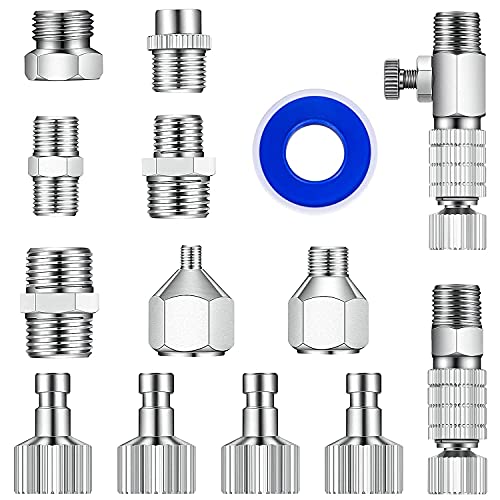 Airbrush-Adapter-Set 14 Stück, verschiedene Größen, Schnelltrennkupplung, Airbrush-Adapter-Set für Luftkompressor, Airbrush-Schlauch