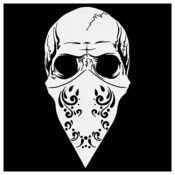 Airbrush Schablone für Gangster Totenkopf Skull Gangster - Tattoo und Graffiti Stencil Vorlage