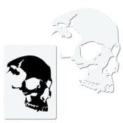 Airbrush Schablone für Skull Totenkopf - Tattoo und Graffiti Stencil Vorlage