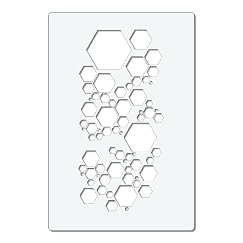 Airbrush Schablone für Wabenmuster – Ideal für Graffiti & Tattoos – Präzise & Umweltfreundlich.