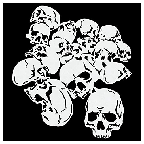 Airbrush Schablone Schädelhaufen | Pile of Skulls Stencil