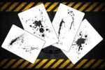 Airbrush Schablonen 4er Set für Splash Effekt - Tattoo und Graffiti Stencil Vorlage