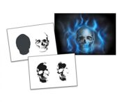 AS-010 M Airbrush-Schablone, Step by Step, ca. 13 x 10 cm