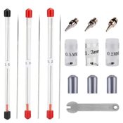 Homeet 10 Stück Airbrush Düse 0,2mm/0,3mm/0,5mm Nadel Airbrush Ersatz Zubehör Kit Universal für Airbrush Gun Düse und Nadel Ersatzteile, und EIN Spezieller Schraubenschlüssel