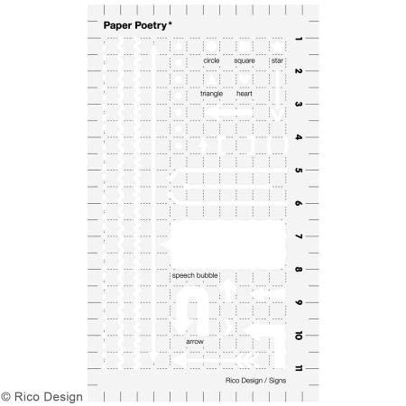 Pfeil Schablone für Bullet Journals – Transparentes Kunststoffmaterial von Rico Design