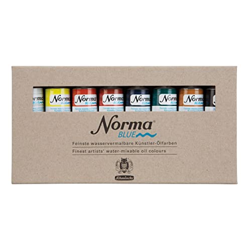 Schmincke – NORMA® Blue: 8 Tuben, 35 ml, hochpigmentiert, lichtecht, vegan.