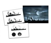 UMR-Design AS-009 Friedhof Airbrushschablone Step by Step Grösse L
